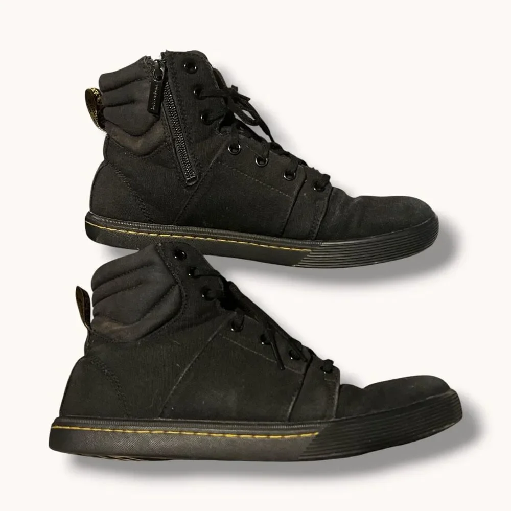 Dr. Martens Rozarya Canvas Zip High Top Sneakers Black Women’s 10